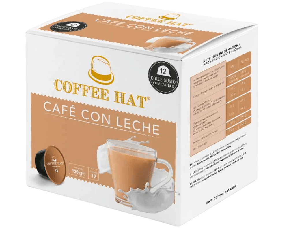 Coffee Hat Café Con Leche Dg 12 Capsulas