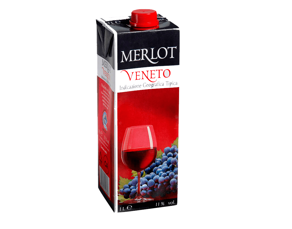 Poletti Merlot Rubicone Blanco Tetrapak Tinto 1Ltr
